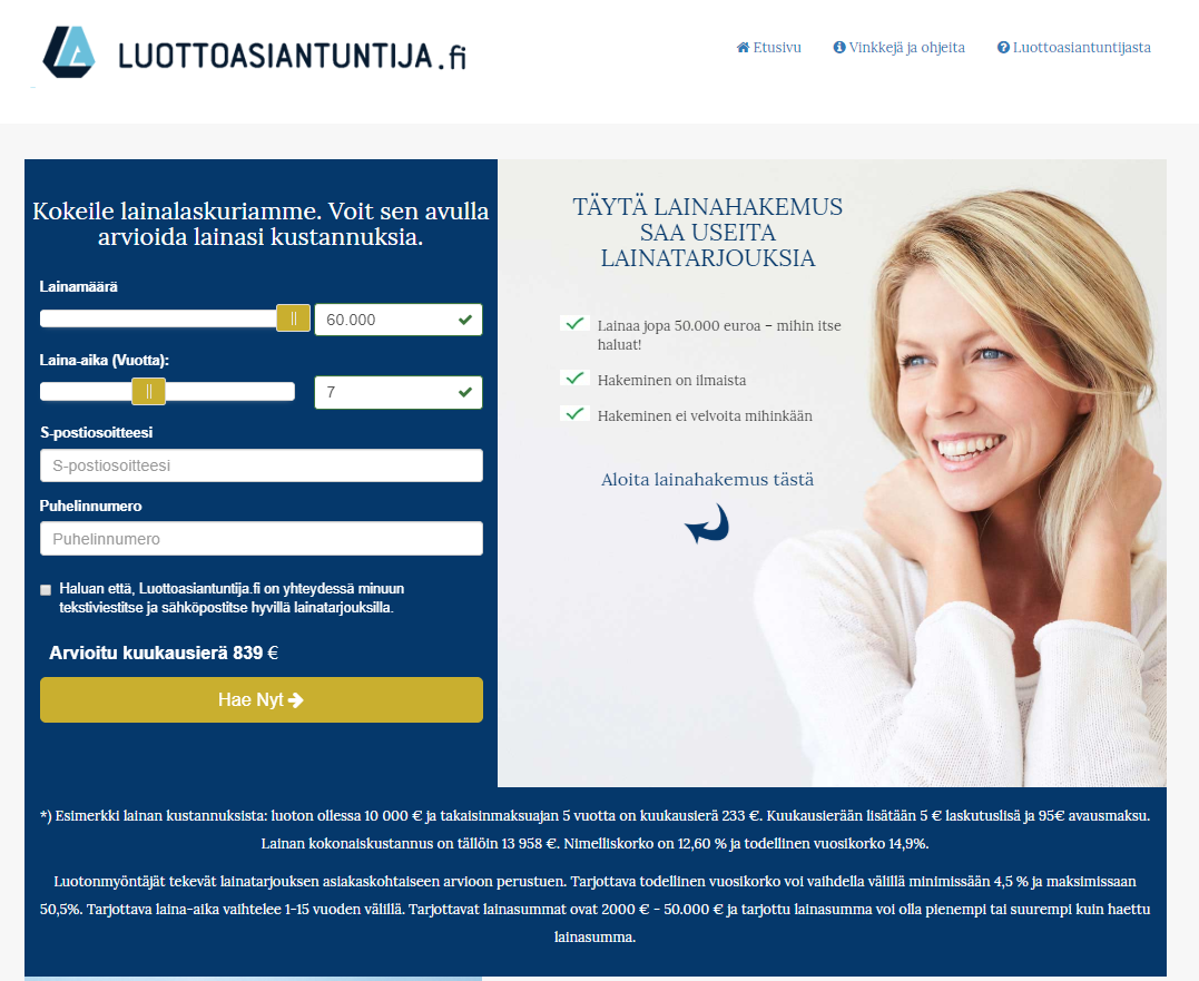 Luottoasiantuntija.fi laina